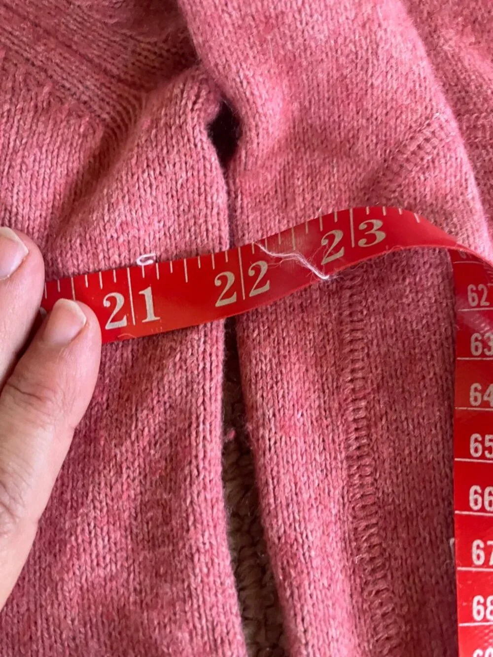 Banana Republic Luxury Winter Blend L Pink V-Neck Sweater Angora Rabbit Cashmere